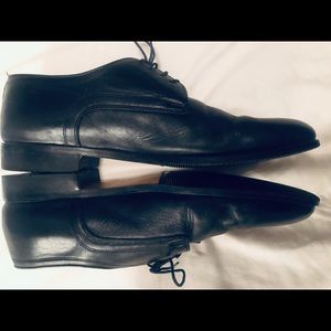 10 1/2 Conti Black Leather Oxford Shoe